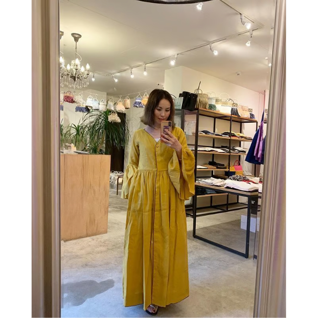 mieyamieya ミエヤミエヤ】リネンローブ2wayドレス | quan