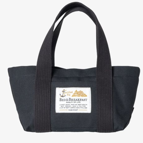 【Bed&Breakfast ベッド＆ブレイクファースト】Sail Cloth Bag  Small in Black