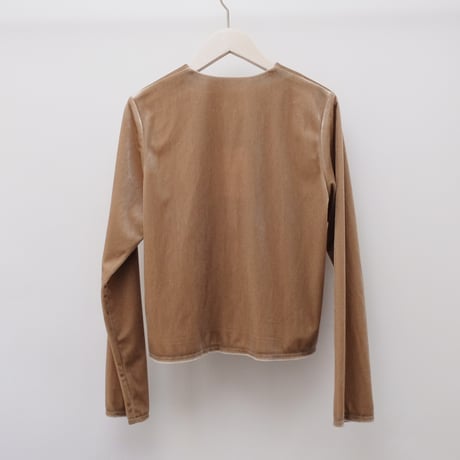 【Greed International グリードインターナショナル】 Chantique Velour Cardigan in Bege