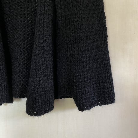 【Greed International グリードインターナショナル】Lily Kid Mohair Flare Cardigan in Black