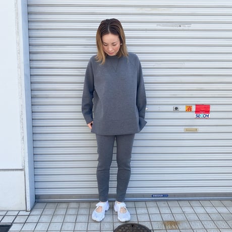 【Bed&Breakfast】　【quan別注】double air sweat (ダブルエアースウェット）BLACKMIX