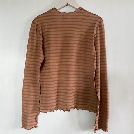 【Bed&Breakfast ベッド＆ブレイクファースト】Rencil Stripe Long Sleeve Tee in Brown Mix