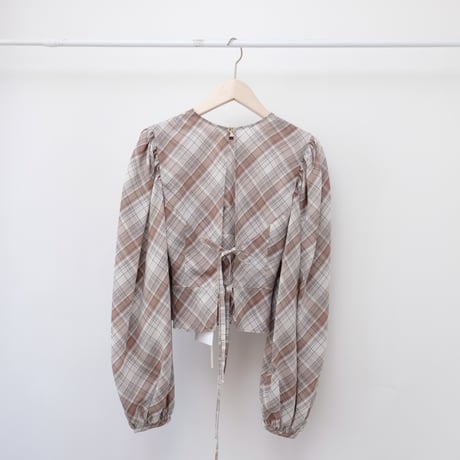 【Greed International グリードインターナショナル】Sienna Glow Check Short Blouse