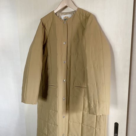 【Bed&Breakfast】Grosgrain Quilted Liner LongCoat in Beige