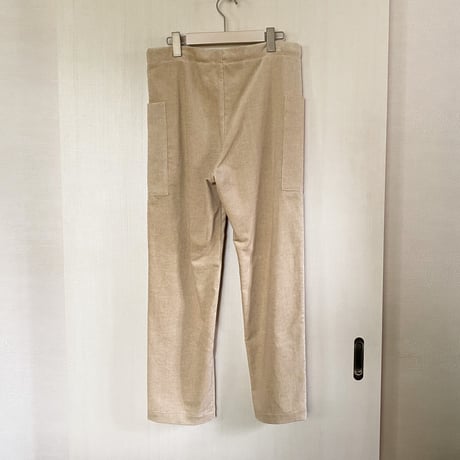【Bed&Breakfast ベッド＆ブレイクファースト】Cotton Linen Corduroy Pants in Beige