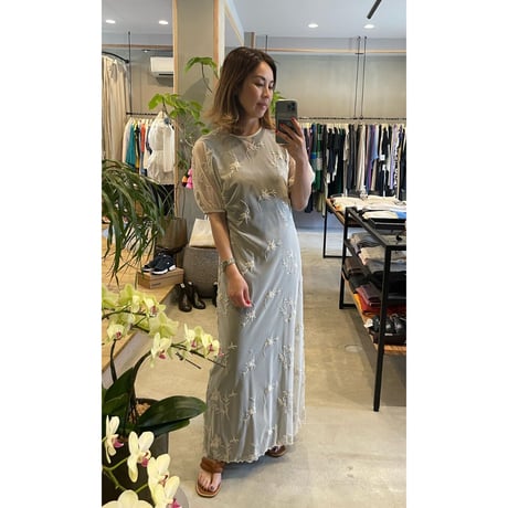 【Greed International グリードインターナショナル】One Flower Embroidery Dress in Other