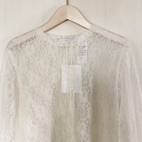 【Greed International グリードインターナショナル】Wool Lace Flare Top in Off White