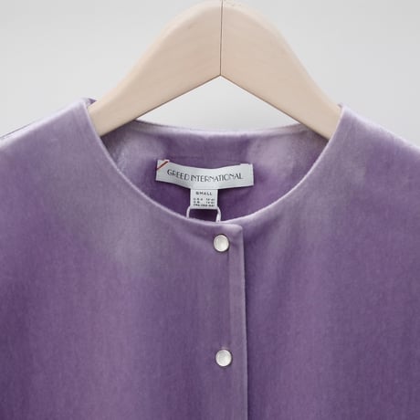 【Greed International グリードインターナショナル】 Chantique Velour Cardigan in Purple