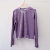 【Greed International グリードインターナショナル】 Chantique Velour Cardigan in Purple