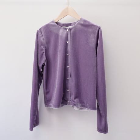 【Greed International グリードインターナショナル】 Chantique Velour Cardigan in Purple