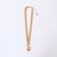 【Bijou R.I/ビジューアールアイ】Heart Stitch Chain Neclace