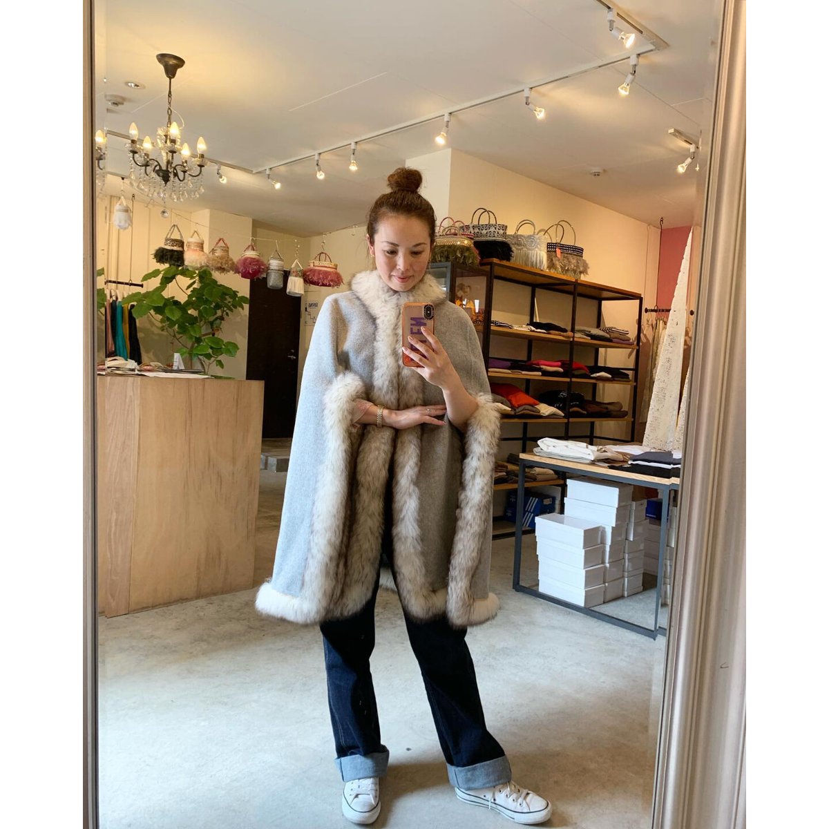 mieya mieya ファーコート 希少】 美品✨mieyamieya ファーコート ホワイト sizeフリー