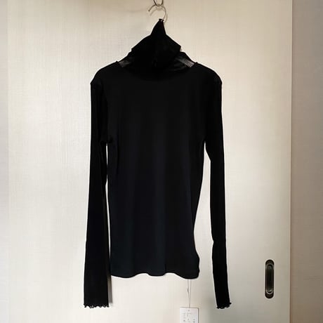【si:m シーム】turtle neck L/S tee in white / brown / black