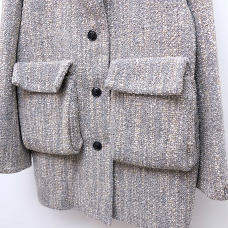【Greed International グリードインターナショナル】CAVALLINE Loop Wool Coat in Gray