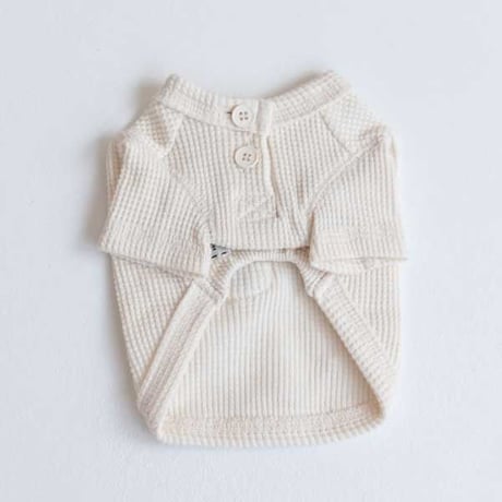 【DENTIST APPOINTMENT /デンティスト アポイントメント】Waffle Crop T-shirt /ivory