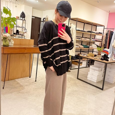 【siro de labonte シロ】lib pants (リブパンツ）ashbeige -R113107