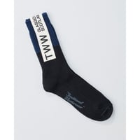 【Traditional Wetherwear/トラディッショナルウェザーウエア】BICOLOR SOCKS ブラック×ダークネイビー