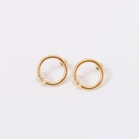 【Bijou R.I/ビジューアールアイ】Circle&Clear Pierce