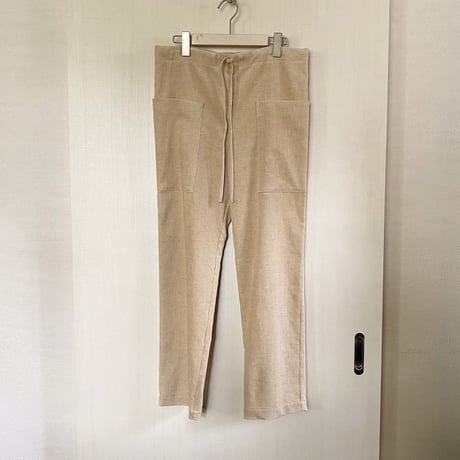 【Bed&Breakfast ベッド＆ブレイクファースト】Cotton Linen Corduroy Pants in Beige