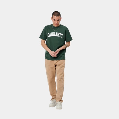 【Carhartt WIP /カーハートウィップ】S/S UNIVERSITY T-SHIRT - Treehouse / White