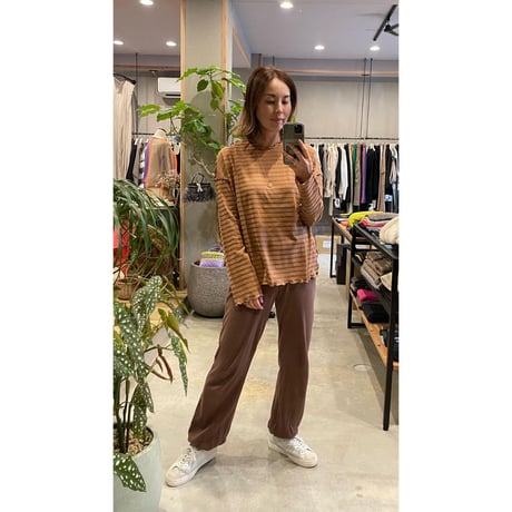 【Bed&Breakfast ベッド＆ブレイクファースト】Rencil Stripe Big Top in Brown Mix