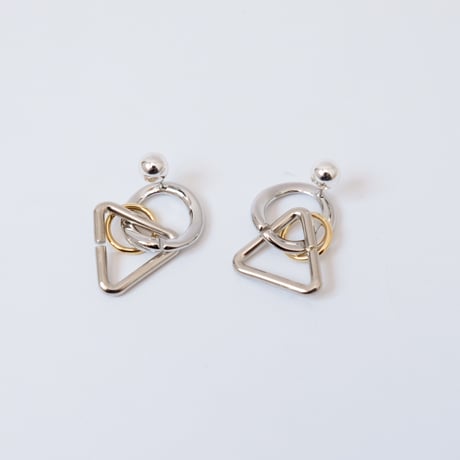 【Bijou R.I/ビジューアールアイ】Triangle&Circle Pierce