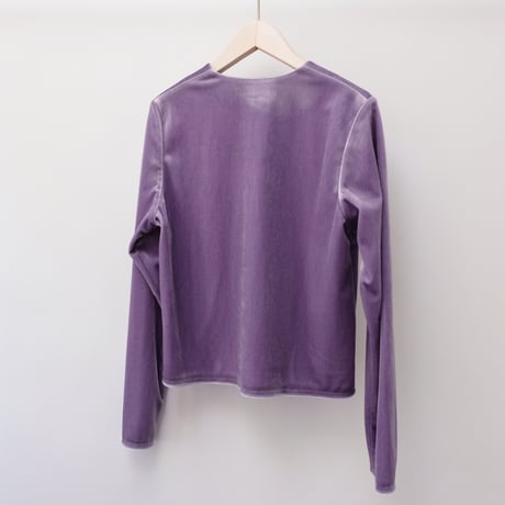 【Greed International グリードインターナショナル】 Chantique Velour Cardigan in Purple