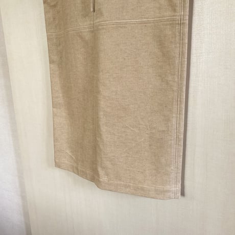 【Bed&Breakfast ベッド＆ブレイクファースト】Cotton Linen Corduroy Skirt in Beige