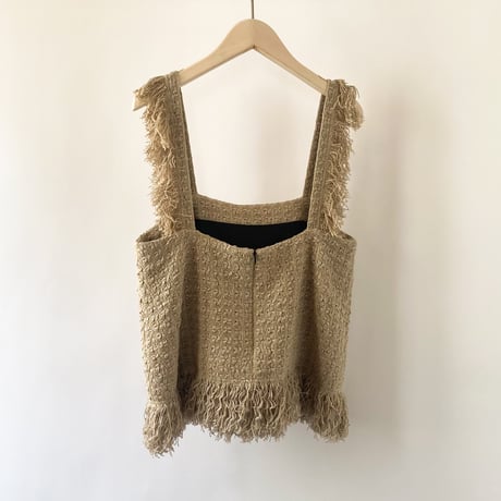 【Greed International グリードインターナショナル】 C/L Dobby Tweed Sleeveless Blouse in Other