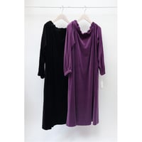 【mieyamieya ミエヤミエヤ】Velor Onepiece(ベロアワンピース） in purple/black