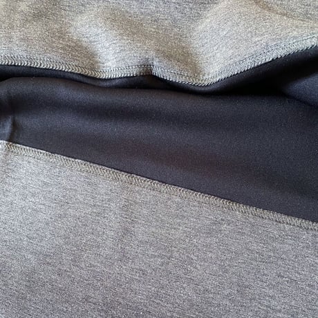 【Bed&Breakfast】　【quan別注】double air sweat (ダブルエアースウェット）BLACKMIX