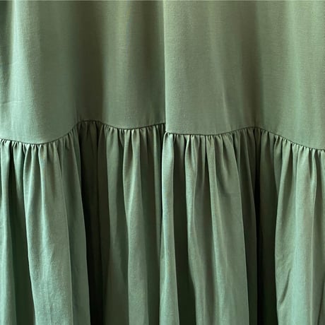 【quan別注】【Bed&Breakfast】Premium Cotton Dress in Lemon yellow/Olive