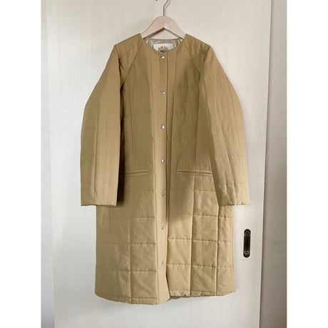 【Bed&Breakfast】Grosgrain Quilted Liner LongCoat in Beige