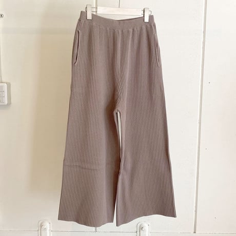 【siro de labonte シロ】lib pants (リブパンツ）ashbeige -R113107