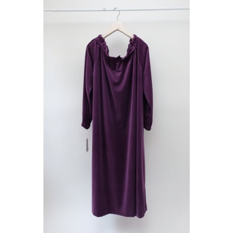【mieyamieya ミエヤミエヤ】Velor Onepiece(ベロアワンピース） in purple/black