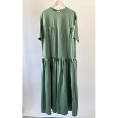 【quan別注】【Bed&Breakfast】Premium Cotton Dress in Lemon yellow/Olive