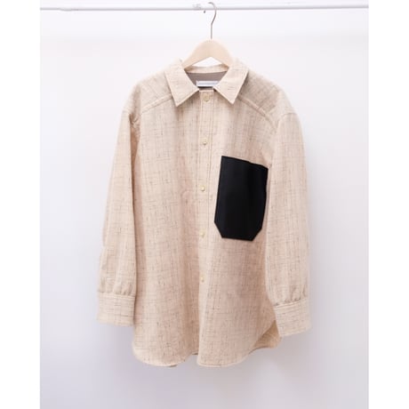 【Greed International グリードインターナショナル】KASURI Knot Slub Tweed Shirt