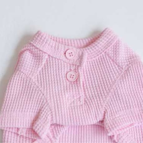 【DENTIST APPOINTMENT /デンティスト アポイントメント】Waffle Crop T-shirt /pink