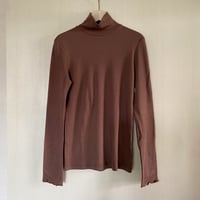 【Bed&Breakfast ベッド＆ブレイクファースト】Spin air Superior Pima100 High Neck in Brown