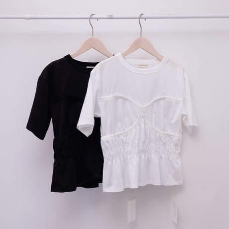 【PROTAGONISTA プロタゴニスタ】　パールTシャツ PROTAGONISTA＞イミテーションパールボタン Tシャツ（Tシャツ