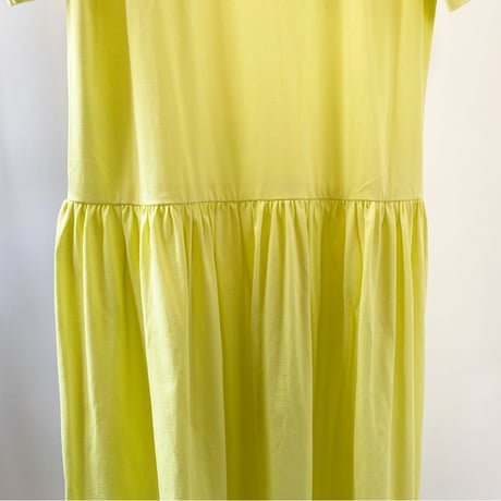 【quan別注】【Bed&Breakfast】Premium Cotton Dress in Lemon yellow/Olive