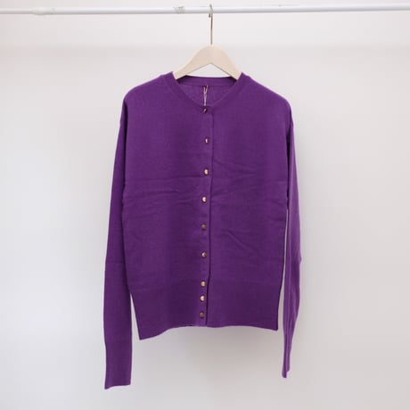 【mieyamieya ミエヤミエヤ】cashmere knit cardigan (カシミヤニットカーディガン）purple/beige/chacol/blue/yellow/black