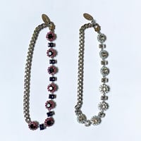 【Bijou R.I/ビジューアールアイ】Crystal Flower Chorker (クリスタルフラワーチョーカー）crystal/burgundy