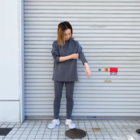 【Bed&Breakfast】　【quan別注】double air sweat (ダブルエアースウェット）BLACKMIX