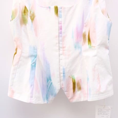 【near.nippon ニアニッポン】 NO.101-26E　プリント柄ビスチェ　フレアートップス