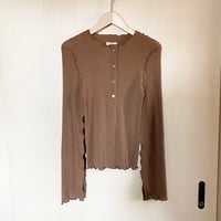 【Bed&Breakfast】Cosmorama Wool TOTAN Button Top in Brown
