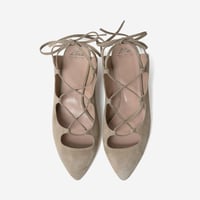 【Bed&BREAKFAST ベッド＆ブレイクファースト】LACEUP SANDALS-beige