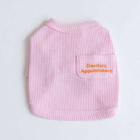【DENTIST APPOINTMENT /デンティスト アポイントメント】Waffle Crop T-shirt /pink