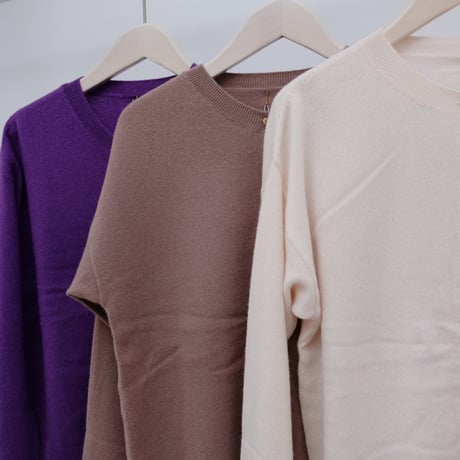 【mieyamieya ミエヤミエヤ】cashmere knit cardigan (カシミヤニットカーディガン）purple/beige/chacol/blue/yellow/black