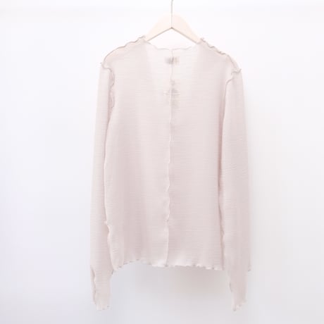 【Bed&Breakfast ベッド＆ブレイクファースト】Sheer Crepe Key Neck Top